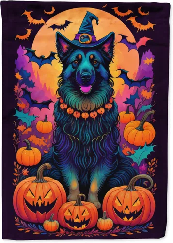 Miniatura 35 de Caroline's Treasures DAC1466GF - Bandera decorativa para jardín de Halloween de Affenpinscher Witchy para jardín, decoración para patio exterior