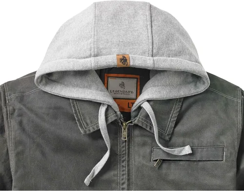 Miniatura 7 de Legendary Whitetails Men's Casual Coat with Hood Waxed Cotton Water Resistant