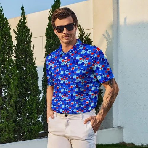 Miniatura 3 de Camisas polo divertidas para hombre de los años 80, camisas de golf de secado rápido que absorben la humedad, divertidas camisas polo de golf
