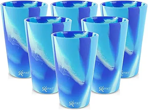 Miniatura 7 de Silipint Vaso de pinta de cerveza de silicona Irrompible, reutilizable y durable Vasos de silicona irrompibles de 450 ml / 16 onzas para fiestas