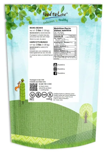 Miniatura 2 de Food to Live - Frijoles mungos secos (Kosher, Granel)