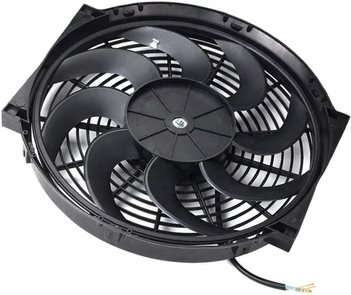 Miniatura 6 de BLACKHORSE-RACING Ventiladores de refrigeración de radiador eléctrico universal de 14 pulgadas + relé de termostato y kit de montaje (2 piezas)