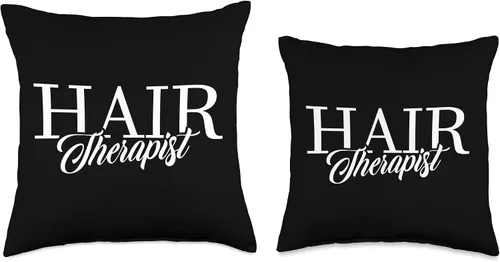 Miniatura 3 de Hair Therapist Hair Salons & Hairdressing Pun Almohada de peluquería cosmetóloga, 18 x 18 pulgadas, multicolor