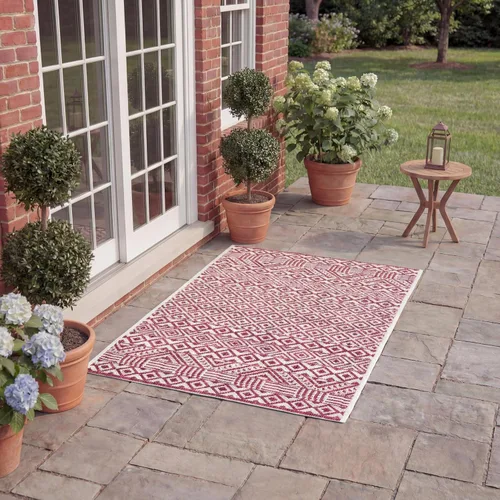 Miniatura 57 de SAFAVIEH Alfombra lavable al aire libre, colección Courtyard - 2'3" x 5', gris y negro, no desprende pelusa y fácil limpieza, ideal para patio
