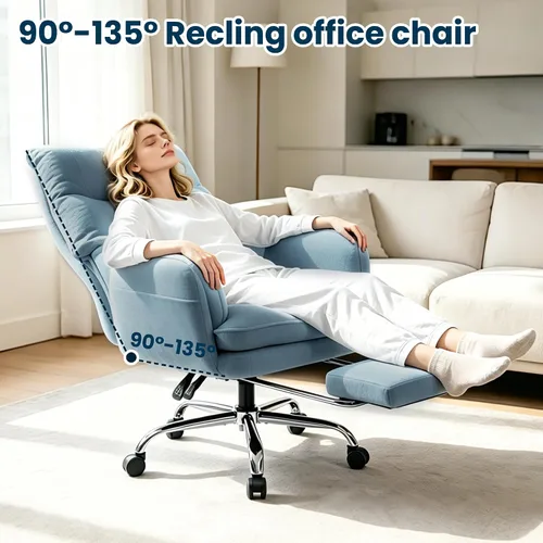 Miniatura 6 de Silla de oficina Criss Cross, reposabrazos abatibles para mascotas y sentarse con patas cruzadas, silla ergonómica ejecutiva