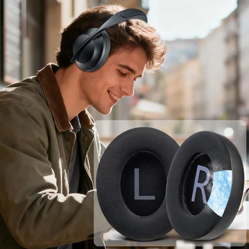 Miniatura 6 de SOULWIT Almohadillas de enfriamiento para auriculares inalámbricos Bose 700 (NC700), almohadillas con tela de seda de hielo, espuma con cancelación