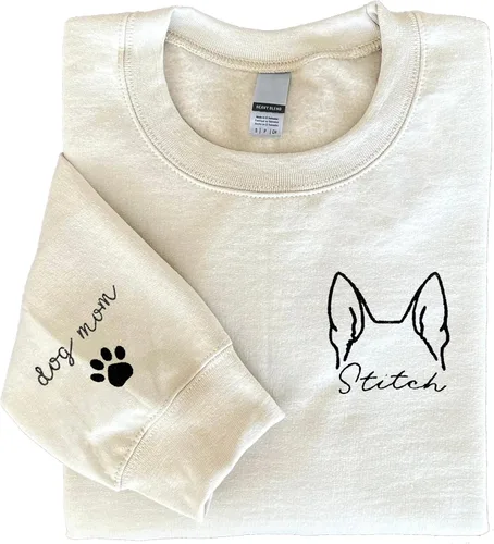 Miniatura 23 de GodLover Custom Dog Mom Embroidered Sweatshirt, Personalized Pet Lover Hoodie, Gift for Women, Mothers Day, Christmas Estilo 03.