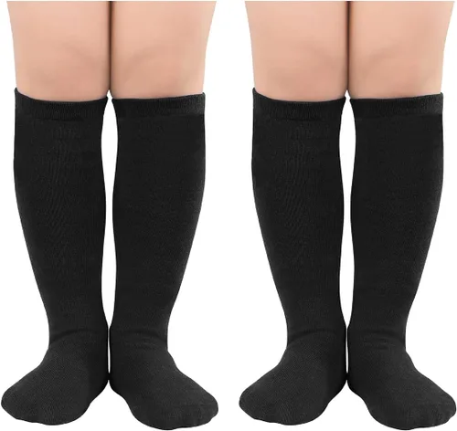 Miniatura 2 de Century Star Calcetines de fútbol de algodón para niños y jóvenes, calcetines de tubo suave, hasta la rodilla, calcetines deportivos largos