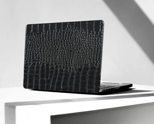 Miniatura 13 de Compatible con Funda para MacBook Air de 13 Pulgadas con Diseño de Cocodrilo 2021 2020 2019 2018 M1 A2337 A2179 A1932, Texturizada Elegante Lujosa