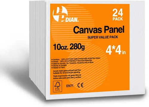 Miniatura 17 de Paquete de 40 tableros de lienzo para pintar, paquete de 8 x 10 pulgadas, paneles de lienzo para pintura al óleo y acrílica