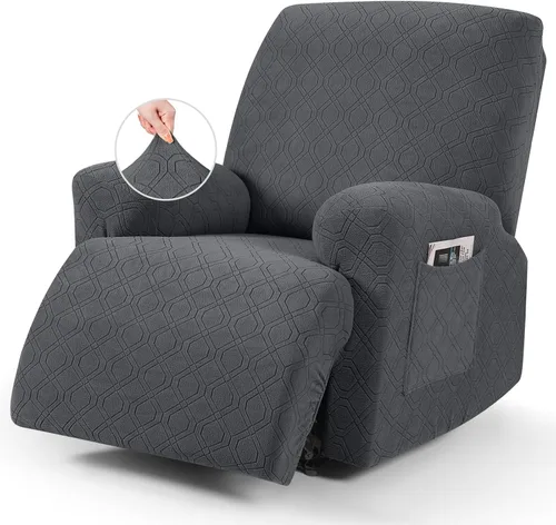 Miniatura 29 de VANSOFY Funda para silla reclinable, 3 piezas elásticas para silla reclinable, funda suave para silla reclinable, protector de muebles para perros
