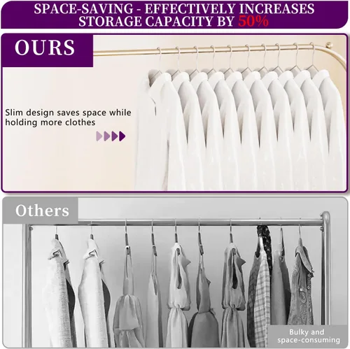 Miniatura 6 de Paquete de 100 perchas de alambre de metal + 10 pinzas para ropa, perchas de alambre de 16.5 pulgadas para camisas de talla estándar, trajes
