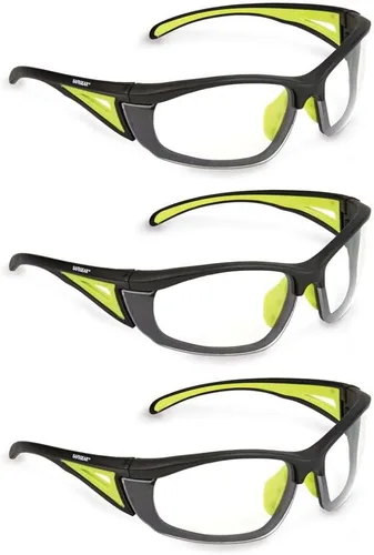 J. J. Keller & Associates, Inc. SAFEGEAR - Paquete de 3 lentes de seguridad, compatibles con ANSI Z87.1, protección UV, ligeros