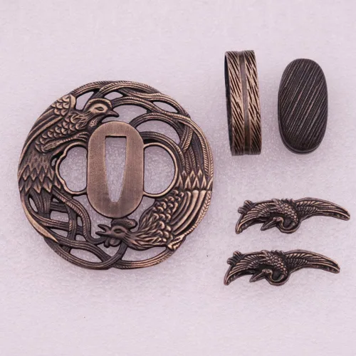 Miniatura 41 de Espada samurái japonesa KOSHIRAE – TSUBA FUCHI KASHIRA MENUKI 68-100