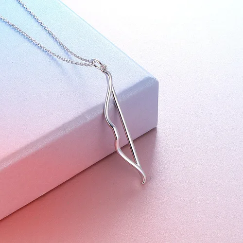 Miniatura 5 de S925plata esterlina para hombre y mujer, juego de pareja de dijes para collar , plata de ley, Blanco, JN8032-Y-2
