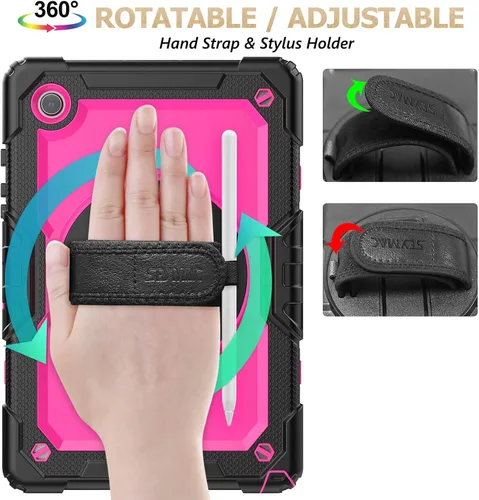 Miniatura 4 de SEYMAC stock Funda para Samsung Galaxy Tab A8 de 10.5 pulgadas, funda de protección contra caídas de cuerpo completo con protector de pantalla