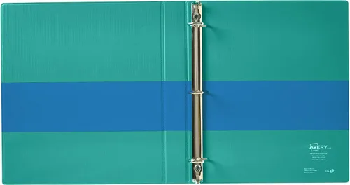 Miniatura 6 de Avery Carpeta de 3 anillos de vista duradera de dos tonos, anillos inclinados de 1 pulgada, carpeta azul/verde azulado (17290)