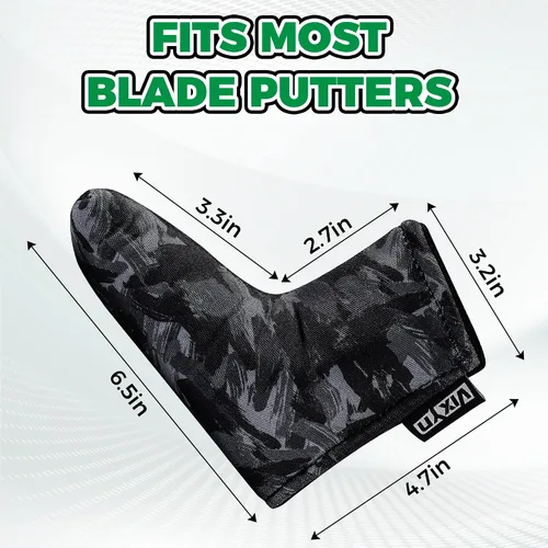 Miniatura 6 de VIXYN Cubierta para putter Blade – Fundas para putter de golf de primera calidad – Cubiertas magnéticas con forro polar
