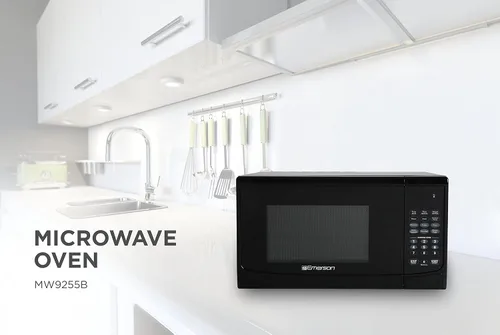 Miniatura 5 de Emerson MW9255B Horno microondas para encimera, 6 ajustes preprogramados, plato giratorio de vidrio extraíble y bloqueo de seguridad para niños, 0.9