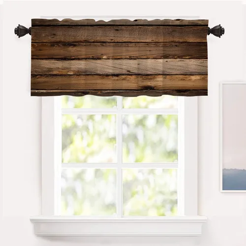 Miniatura 31 de Shrahala Floral Abstract Design Blackout Curtain Tiers, Minimalist Flower Illustration Kitchen Valance Light Blocking Tier Drapes with Rod Pocket, 2