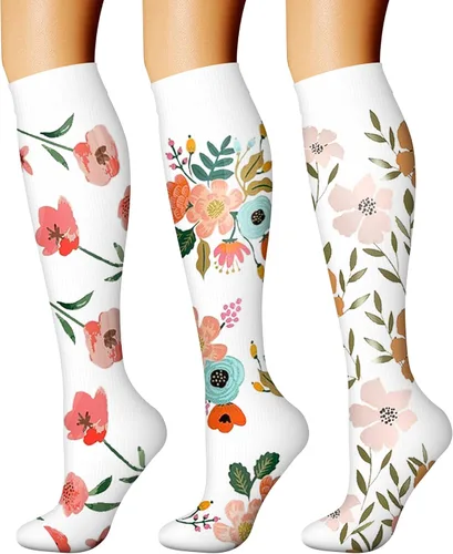 Miniatura 154 de CHARMKING - Calcetines de compresión para mujeres y hombres (3 pares), 15-20 mm Hg, el mejor apoyo para atletismo, running o ciclismo, mejora