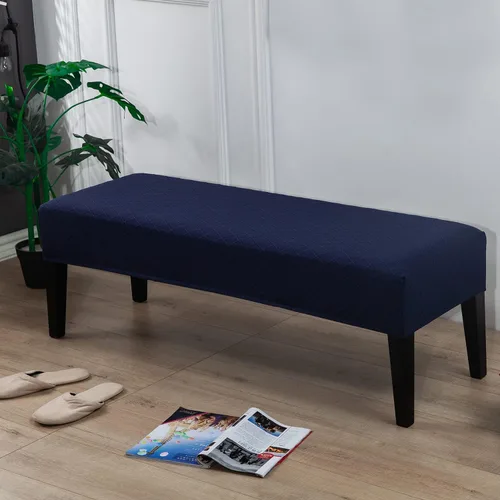 Miniatura 31 de Fundas de banco rectangulares, funda extraíble para silla de comedor, ajuste suave, universal, elásticas, antipolvo, lavable, protector de asiento