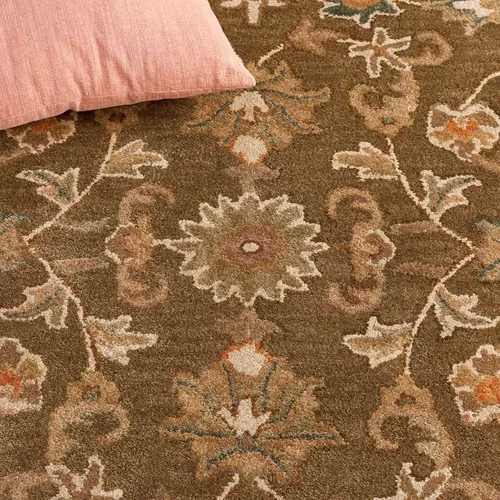 Miniatura 8 de SAFAVIEH - Colección Antigüedad, Alfombra Decorativa de 2 x 4 pies, Oliva y Oro, Lana Oriental Tradicional Hecha a Mano, Ideal para Áreas de Alto