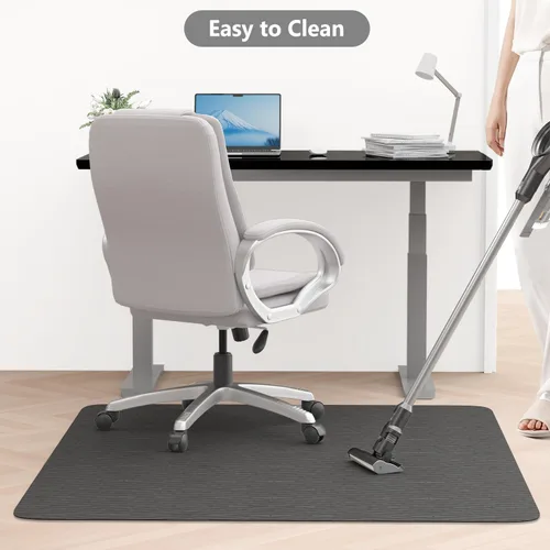 Miniatura 6 de Hsurbtra Tapete para silla de oficina para suelo de madera dura, 35 x 47 pulgadas, tapete antideslizante grande para silla de computadora, protector