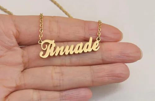 Miniatura 3 de Dancing Wolf Custom Name Necklace Personalized Customized Any Names Stainless Steel Jewelry for Womens Mothers