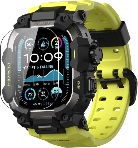 Miniatura 34 de ULTIMAL - Funda resistente con correa para Apple Watch 49mm, compatible con Apple Watch Ultra 3/2/1, cubierta protectora a prueba de golpes de grado
