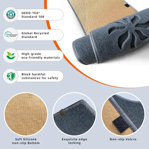 Miniatura 3 de Funda para tablero de instrumentos, tapete para salpicadero compatible con Dodge Ram 1500, 2500, 3500, años 2005-2002 (para transmisión izquierda)