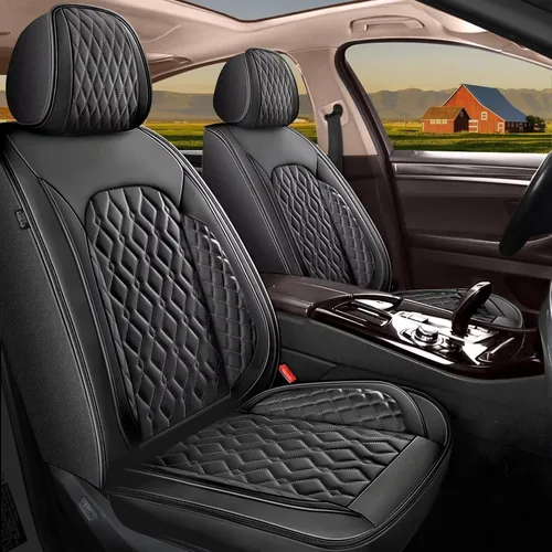 Miniatura 15 de DISUTOGO Fundas de asiento para Toyota 4Runner 2003-2024 2025: juego completo de fundas de asiento de automóvil impermeables de piel sintética