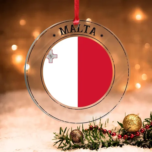 Miniatura 11 de Adornos de Navidad de Malasia, bandera de Malasia, adornos acrílicos, colgante para árbol de Navidad, bandera nacional, recuerdo del país