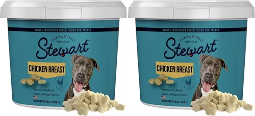 Miniatura 9 de Stewart Golosinas liofilizadas para perros, pechuga de pollo, 3 onzas, sin granos y sin gluten, tubo resellable, de hígado de res, salmón, hígado