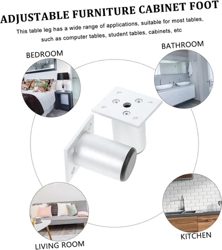 Miniatura 6 de OSALADI Patas ajustables de los muebles 2pcs patas de mesa modernas para el gabinete de la TV del aparador