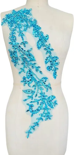 Miniatura 17 de PLune Diamantes de imitación acrílicos brillantes hechos a mano en apliques de encaje, cuentas de costura, parches para accesorios para vestido
