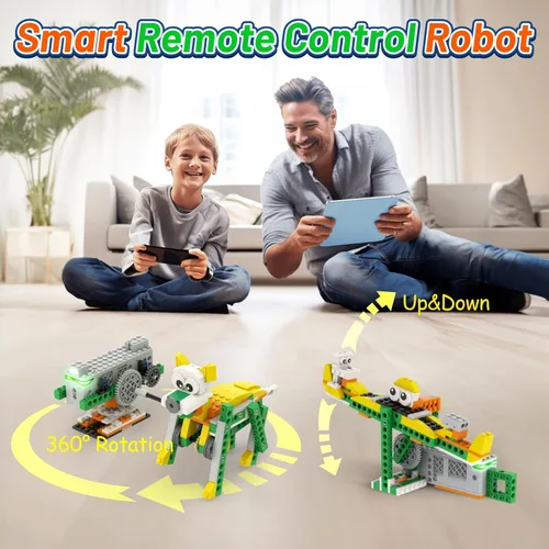 Miniatura 6 de Apitor Robot Q Robot Kit de construcción, 20 en 1 programable APP RC Kit de codificación de robótica para automóvil, incluye organizador