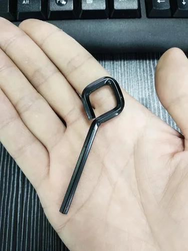 Miniatura 3 de Llave hexagonal estándar de 5/32 pulgadas con bucle completo de diamante, estilo llavero, juego de llaves Allen 5/32 para barras de pánico de Negro