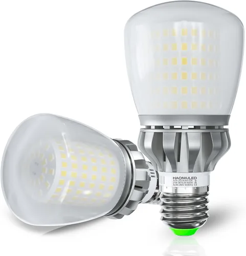 Miniatura 9 de Bombillas LED A19, 3670 lúmenes, foco E26, foco LED equivalente a 250 W, foco LED de 6000 K, luz blanca de día fresca no regulable, vida útil de 22