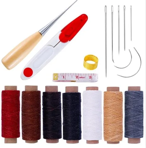 Miniatura 10 de Punzón de aguja de costura, herramientas de artesanía de cuero, punzón de costura, accesorios de reparación de zapatos de cuero, 1 Juego