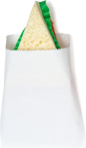 Miniatura 3 de FOCCIUP 100 piezas bolsas de papel kraft blanco de 5 x 7 pulgadas para dulces, bolsas planas de recuerdo y regalo para fiesta Blanco-5x7 Pulgadas