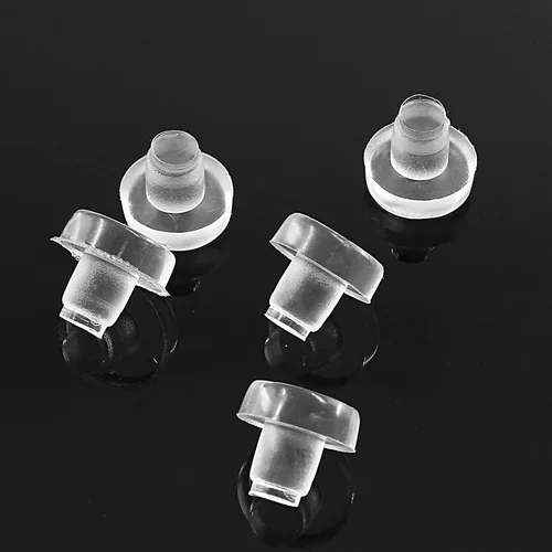 Miniatura 5 de Litoexpe Parachoques de vidrio con vástago, 30 piezas de agarres de goma transparente antideslizantes para mesa de patio espaciadores para muebles