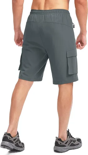 Miniatura 3 de Bikewa Pantalones cortos de ciclismo de montaña para hombre, con acolchado 3D, ajuste holgado, con bolsillos con cremallera