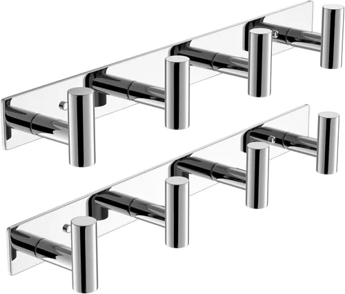 Miniatura 40 de VAEHOLD Ganchos de Pared para Abrigos Montados en Pared, Perchero con 6 Ganchos Dobles para Colgar Toalla Sombrero Abrigo Bata Bolsa Llave para Baño