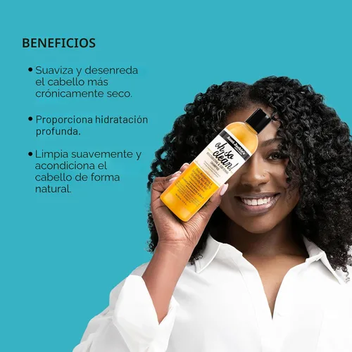 Miniatura 3 de Aunt Jackie's Curls and Coils Oh So Clean Champú Hidratante Profundo y Suavizante para Cabello para Rizos Naturales, Espirales y Ondas, Enriquecido