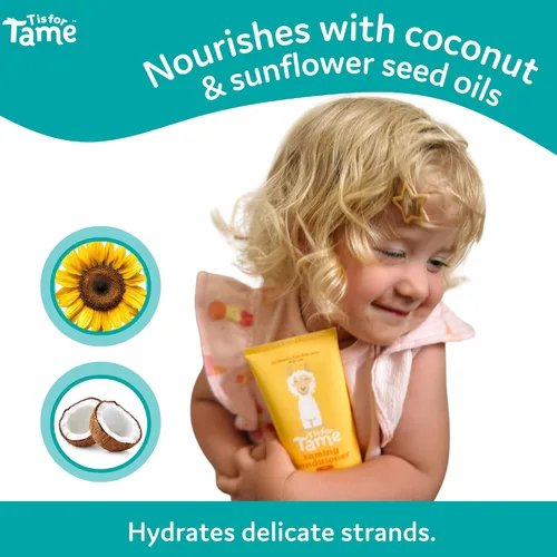 Miniatura 4 de T is for Tame - Acondicionador domesticante para niños – Acondicionador natural para cabello rizado con aceite de coco y girasol – Desenreda