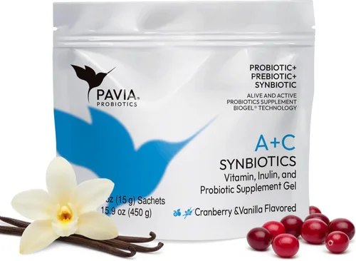 Pavia Bio-Gel de probióticos vivos con colágeno | Probióticos y prebióticos con antioxidantes | Apoyo digestivo | 1 mil millones de cultivos vivos |