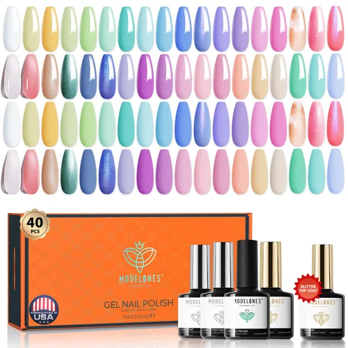 Miniatura 37 de Modelones Kit de estampado de uñas a cuadros de 16 piezas, sello de punta francesa, esmalte de gel de pintura blanca y negra, a prueba de polvo