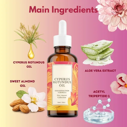 Miniatura 5 de Natural Cyperus Rotundus Oil for Hair Removal, Cyperus Rotundus Oil 60ml, Reduces Unwanted Hair Growth, Moisturizing & Soothing CyperusOil for