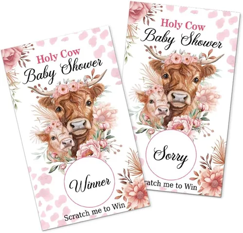Miniatura 9 de Juego divertido de 50 piezas de Welcome To The Pack, tarjeta de rascar de lobo de nieve para baby shower, suministros de fiesta de cumpleaños
